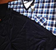 Piżama  V Długi Rękaw